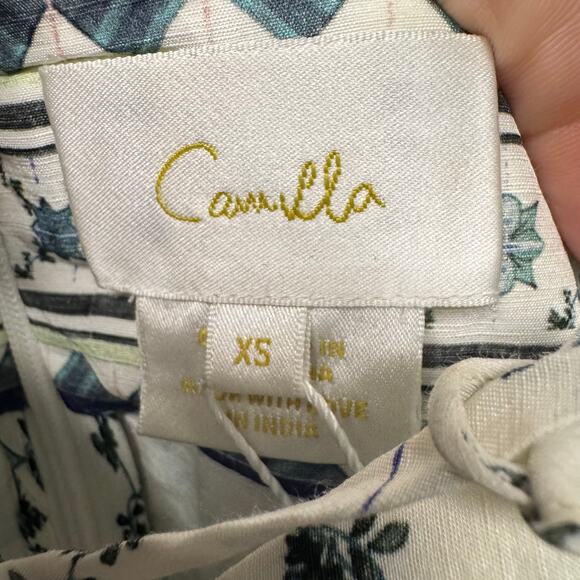 Camilla Jardim Party Silk Linen Blend Maxi Dress - Picture 6 of 13